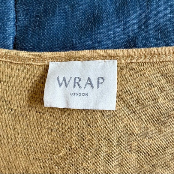 Wrap London Womens Scoop Neck Long Sleeve Top 100% Linen Size 4 - Picture 10 of 12